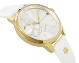 Buy Shop Tommy Hilfiger Brooklyn Quartz White Dial White Leather Strap Watch for Women - 1782018 USA Online