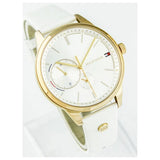Buy Shop Tommy Hilfiger Brooklyn Quartz White Dial White Leather Strap Watch for Women - 1782018 USA Online