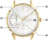 Buy Shop Tommy Hilfiger Brooklyn Quartz White Dial White Leather Strap Watch for Women - 1782018 USA Online
