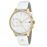Buy Shop Tommy Hilfiger Brooklyn Quartz White Dial White Leather Strap Watch for Women - 1782018 USA Online