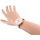 Buy Shop Tommy Hilfiger Carly Cream Dial Cream Leather Strap Watch for Women -1781789 USA Online
