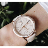Buy Shop Tommy Hilfiger Carly Cream Dial Cream Leather Strap Watch for Women -1781789 USA Online