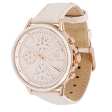 Buy Shop Tommy Hilfiger Carly Cream Dial Cream Leather Strap Watch for Women -1781789 USA Online