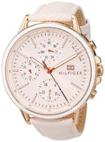 Buy Shop Tommy Hilfiger Carly Cream Dial Cream Leather Strap Watch for Women -1781789 USA Online