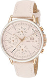 Buy Shop Tommy Hilfiger Carly Cream Dial Cream Leather Strap Watch for Women -1781789 USA Online