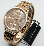 Buy Shop Tommy Hilfiger Carly Rose Gold Dial Rose Gold Steel Strap Watch for Women - 1781788 USA Online