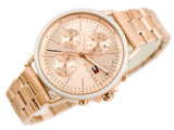 Buy Shop Tommy Hilfiger Carly Rose Gold Dial Rose Gold Steel Strap Watch for Women - 1781788 USA Online