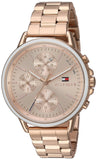 Buy Shop Tommy Hilfiger Carly Rose Gold Dial Rose Gold Steel Strap Watch for Women - 1781788 USA Online