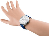 Buy Shop Tommy Hilfiger Carly Silver Dial Blue Leather Strap Watch for Women - 1781791 USA Online