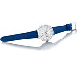 Buy Shop Tommy Hilfiger Carly Silver Dial Blue Leather Strap Watch for Women - 1781791 USA Online