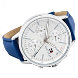 Buy Shop Tommy Hilfiger Carly Silver Dial Blue Leather Strap Watch for Women - 1781791 USA Online