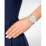 Buy Shop Tommy Hilfiger Carly Silver Dial Cream Leather Strap Watch for Women - 1781790 USA Online