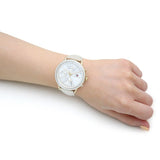 Buy Shop Tommy Hilfiger Carly Silver Dial Cream Leather Strap Watch for Women - 1781790 USA Online