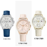 Buy Shop Tommy Hilfiger Carly Silver Dial Cream Leather Strap Watch for Women - 1781790 USA Online