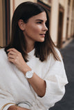 Buy Shop Tommy Hilfiger Carly Silver Dial Cream Leather Strap Watch for Women - 1781790 USA Online