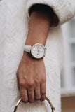 Buy Shop Tommy Hilfiger Carly Silver Dial Cream Leather Strap Watch for Women - 1781790 USA Online