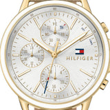 Buy Shop Tommy Hilfiger Carly Silver Dial Cream Leather Strap Watch for Women - 1781790 USA Online