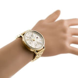 Buy Shop Tommy Hilfiger Carly White Dial Gold Steel Strap Watch for Women - 1781786 USA Online