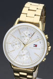 Buy Shop Tommy Hilfiger Carly White Dial Gold Steel Strap Watch for Women - 1781786 USA Online