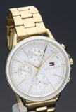 Buy Shop Tommy Hilfiger Carly White Dial Gold Steel Strap Watch for Women - 1781786 USA Online