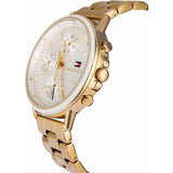 Buy Shop Tommy Hilfiger Carly White Dial Gold Steel Strap Watch for Women - 1781786 USA Online