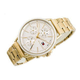 Buy Shop Tommy Hilfiger Carly White Dial Gold Steel Strap Watch for Women - 1781786 USA Online