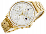 Buy Shop Tommy Hilfiger Carly White Dial Gold Steel Strap Watch for Women - 1781786 USA Online