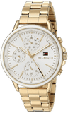 Buy Shop Tommy Hilfiger Carly White Dial Gold Steel Strap Watch for Women - 1781786 USA Online