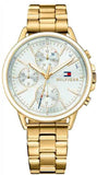 Buy Shop Tommy Hilfiger Carly White Dial Gold Steel Strap Watch for Women - 1781786 USA Online