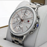 Buy Shop Tommy Hilfiger Carly White Dial Silver Stainless Steel Strap Watch for Women - 1781787 USA Online
