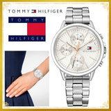 Buy Shop Tommy Hilfiger Carly White Dial Silver Stainless Steel Strap Watch for Women - 1781787 USA Online