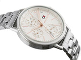Buy Shop Tommy Hilfiger Carly White Dial Silver Stainless Steel Strap Watch for Women - 1781787 USA Online