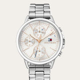 Buy Shop Tommy Hilfiger Carly White Dial Silver Stainless Steel Strap Watch for Women - 1781787 USA Online