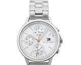 Buy Shop Tommy Hilfiger Carly White Dial Silver Stainless Steel Strap Watch for Women - 1781787 USA Online