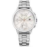 Buy Shop Tommy Hilfiger Carly White Dial Silver Stainless Steel Strap Watch for Women - 1781787 USA Online