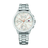Buy Shop Tommy Hilfiger Carly White Dial Silver Stainless Steel Strap Watch for Women - 1781787 USA Online