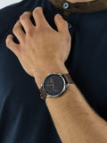 Buy Shop Tommy Hilfiger Chase Chronograph Grey Dial Brown Leather Strap Watch For Men - 1791487 USA Online