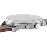 Buy Shop Tommy Hilfiger Chase Chronograph Grey Dial Brown Leather Strap Watch For Men - 1791487 USA Online