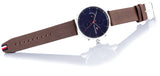 Buy Shop Tommy Hilfiger Chase Chronograph Grey Dial Brown Leather Strap Watch For Men - 1791487 USA Online