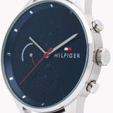Buy Shop Tommy Hilfiger Chase Chronograph Grey Dial Brown Leather Strap Watch For Men - 1791487 USA Online