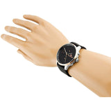 Buy Shop Tommy Hilfiger Chase Chronograph Quartz Grey Dial Black Leather Strap Watch For Men - 1791488 USA Online