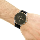 Buy Shop Tommy Hilfiger Chase Chronograph Quartz Grey Dial Black Leather Strap Watch For Men - 1791488 USA Online