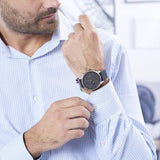 Buy Shop Tommy Hilfiger Chase Chronograph Quartz Grey Dial Black Leather Strap Watch For Men - 1791488 USA Online