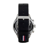 Buy Shop Tommy Hilfiger Chase Chronograph Quartz Grey Dial Black Leather Strap Watch For Men - 1791488 USA Online