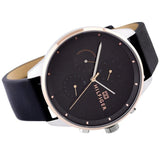 Buy Shop Tommy Hilfiger Chase Chronograph Quartz Grey Dial Black Leather Strap Watch For Men - 1791488 USA Online