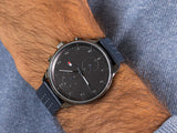 Buy Shop Tommy Hilfiger Chase Grey Dial Blue Leather Strap Watch for Men - 1791578 USA Online