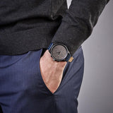 Buy Shop Tommy Hilfiger Chase Grey Dial Blue Leather Strap Watch for Men - 1791578 USA Online