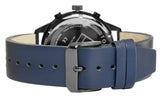 Buy Shop Tommy Hilfiger Chase Grey Dial Blue Leather Strap Watch for Men - 1791578 USA Online