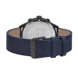 Buy Shop Tommy Hilfiger Chase Grey Dial Blue Leather Strap Watch for Men - 1791578 USA Online