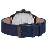 Buy Shop Tommy Hilfiger Chase Grey Dial Blue Leather Strap Watch for Men - 1791578 USA Online